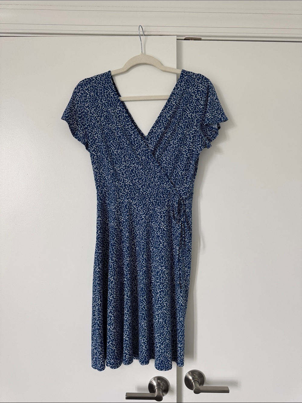 Kaileigh Blue Floral Wrap Dress